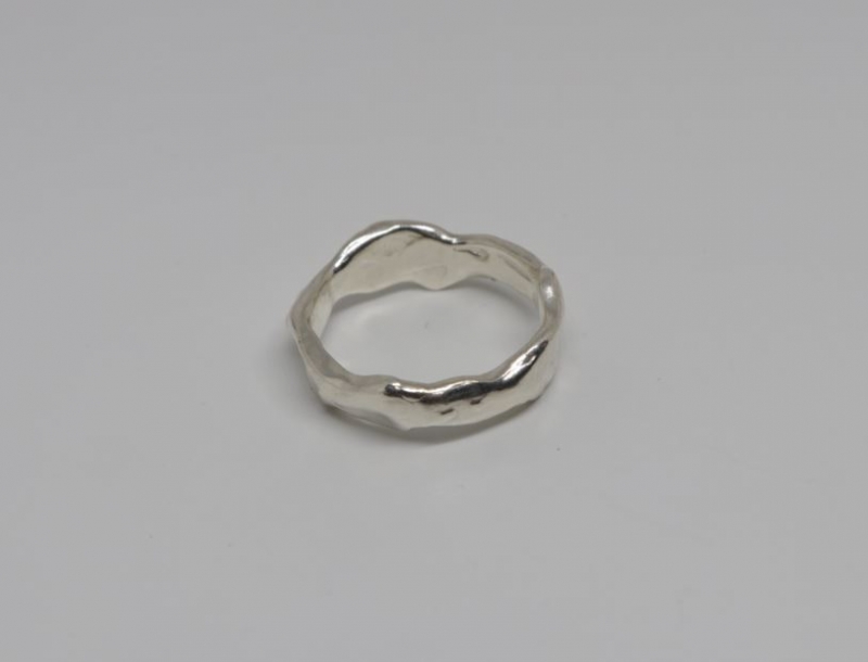 Gentle wave little finger ring (One Size -3호)